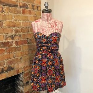 UO | Band Of Gypsies Strapless Kaleidoscope Dress